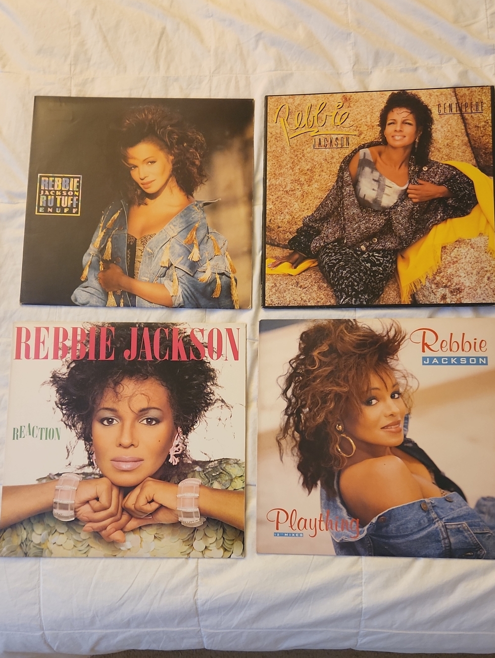 Columbia Rebbie Jackson Vinyl Records – Blue, Yellow, Pink, Black